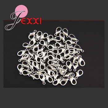 

100PCS/Lot 925 Sterling Silver Lobster Clasp For Jewelry Necklaces Bracelets Making DIY Findings Accessory Wholesale