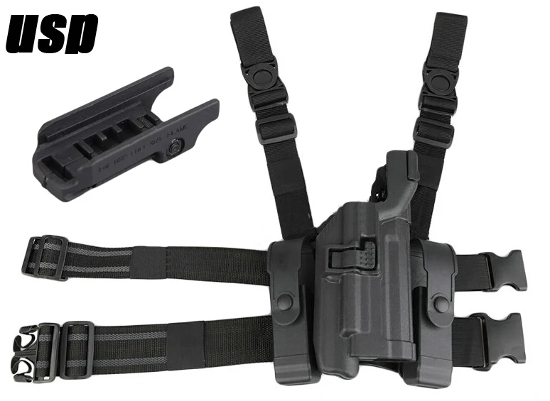 Buy LV3 USP Tactical Pistol Holster SET Drop Leg Gun Holder with Double