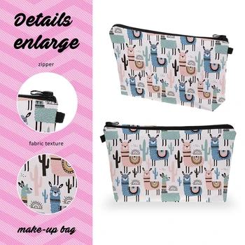 

Women Animal Pattern Printing Cosmetic Bag Multicolor Cute Cosmetics Pouchs For Travel Ladies Fashion Women Zipper Make up Bag