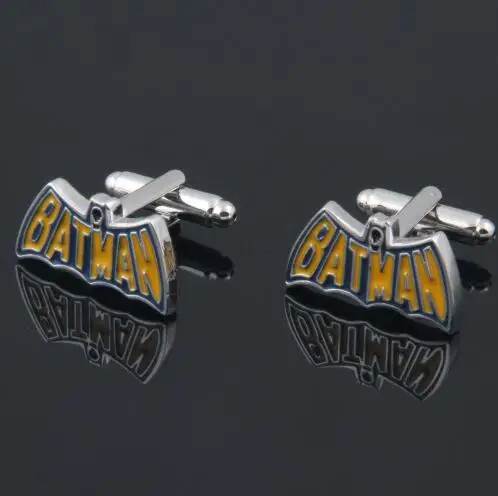 

50 Pairs Wholesale Superhero Series Cufflinks Novelty Marvel Superman Batman Cufflinks Copper Made