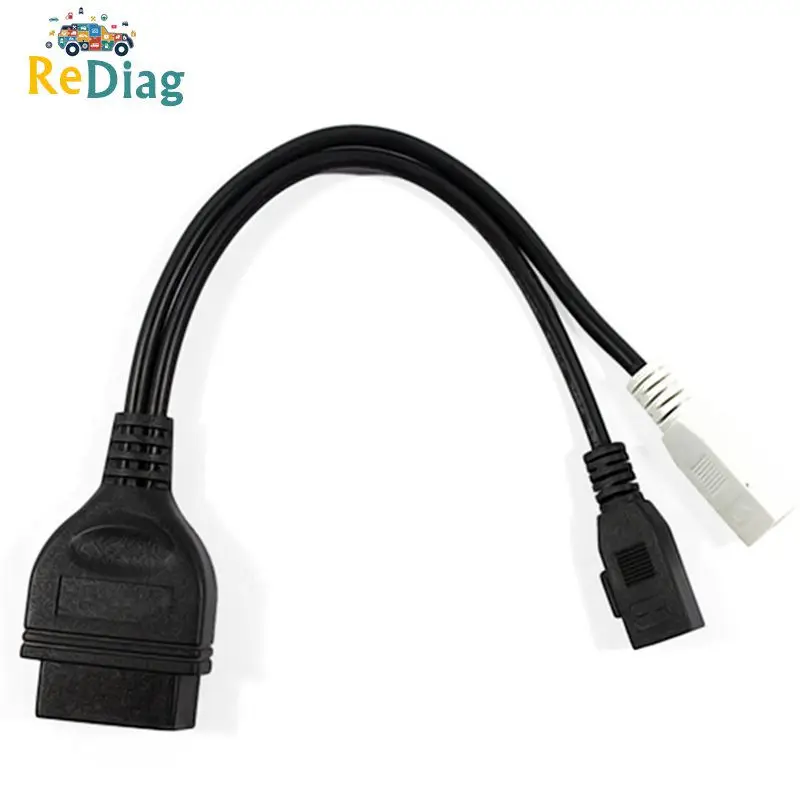 Для VAG COM KKL 2P + разъем OBD OBDII для Audi 2x2 к OBD2 16 контактный гнездовой диагностический