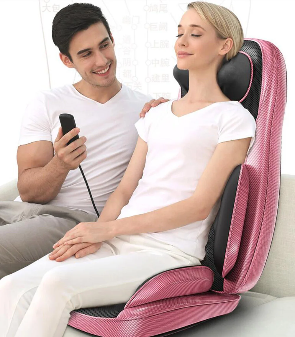 Вибрирующий Электрический шейный массажер для спины и тела, домашний массаж, массажная подушка, стимулятор мышц с нагревательным устройством