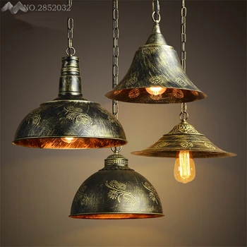 

Nordic Retro loft pendant lamps iron pendant lights for living room Bar Restaurant kitchen indoor lighting fixture decoration