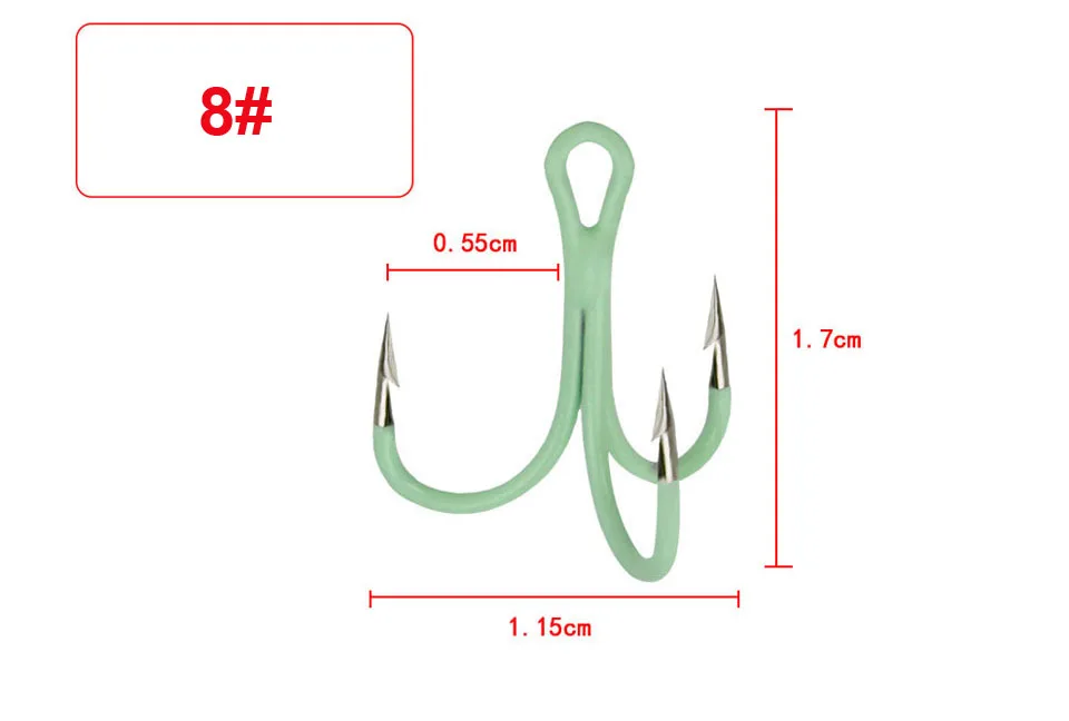 10 шт./партия рыболовные крючки морские светящиеся 2#/4#/6#/8#/10# рыболовные крючки с двойным рыболовным крюком джиг медленный крючок для рыбалки