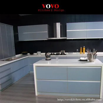 

Modern kitchen island no handle