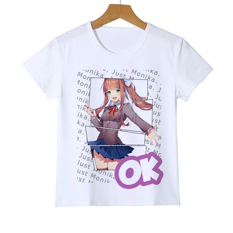 

New Arrival T Shirt Cartoon Just Monika Doki Doki Literature Club Futuristic Kid Boy Girl Baby T-Shirt Clothing Z39-4