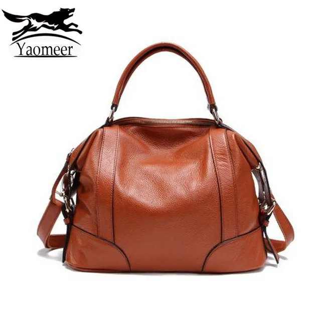 100 Genuine Leather Bags Female Luxury Handbags Italian Cow Women 100 Genuine Leather Bags Female Luxury Handbags Italian Cow Women Designer Soft Brown Las