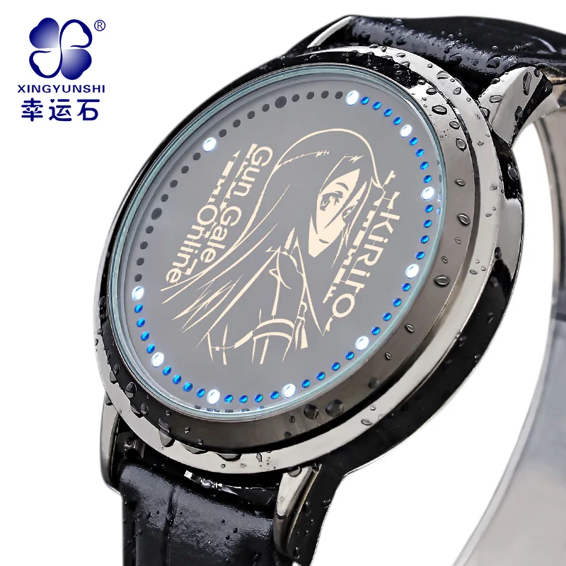 

Luxury brand Women's Bracelet Watches dazzle beauty space Leather girls led electronic wrist watch female black Hyun video