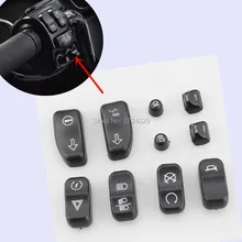 Черный 10 шт. Touring управление переключатель корпус набор крышек для Harley