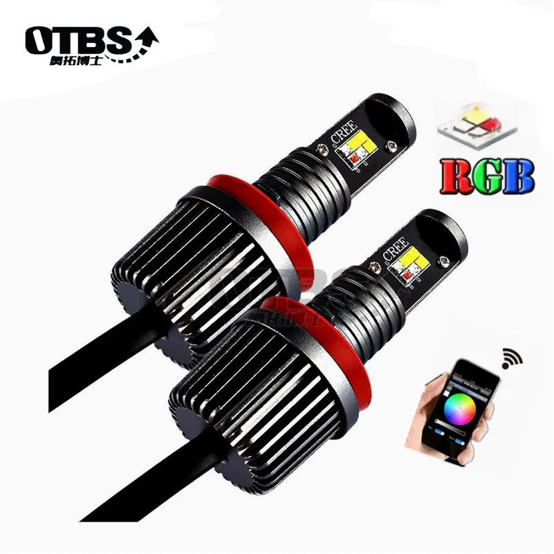  OTBS Multicolors changing wifi rgb h8 e92 angel eye 30w halo ring RGB for bmw e92 E60 E61 E63 E70 X - 33002044988