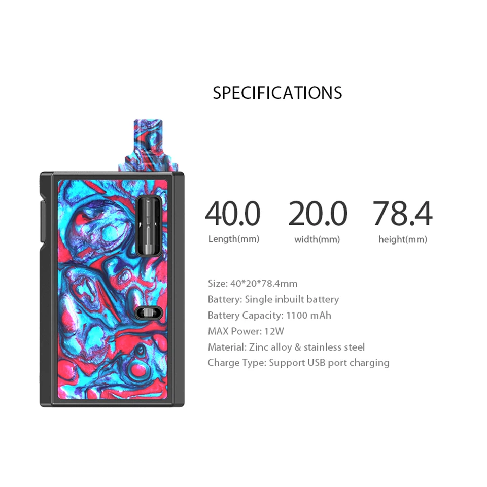New Original IJOY Mercury Resin Starter Kit 1100mAh battery 2ml Tank 1.0ohm Mesh coil MTL Ecig Vape Kit VS Shogun UnivDrag 2 (8)