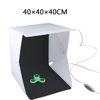 

Portable Mini Folding Studio Portable Photography Studio Foldable Softbox with led light Black white Backgound Soft Lightbox