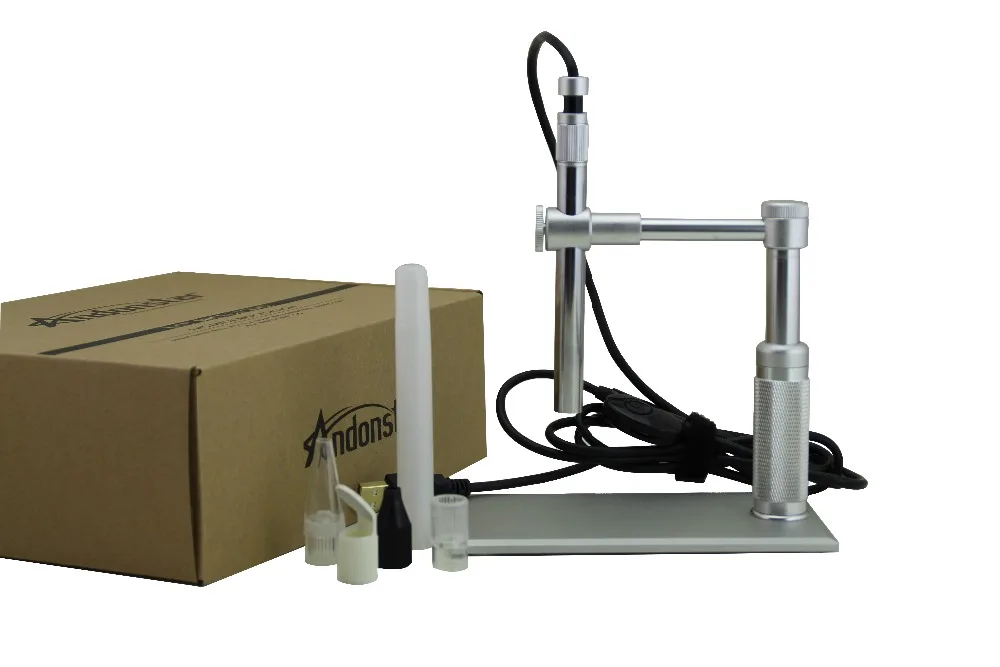  2MP USB Andonstar microscopio Digital 500x8 LED microscopio usb soporte de cámara de vídeo microsco