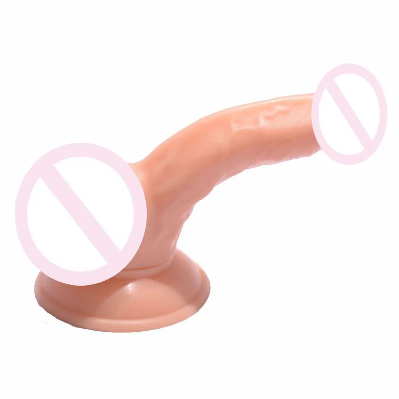 High Quality Silicone Realistic Dildo(17*3.5 cm) Flexible Dick Penis with Strong Suction Cup Adult Sex Toys for Woman