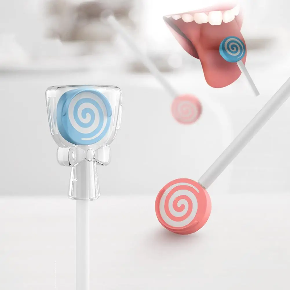 

Lollipop Shape Baby Tongue Cleaner Scraper Oral Cleaning Breath Care Tool Anti-slip Child Oral Care Eco-friendly Mouth Fresher