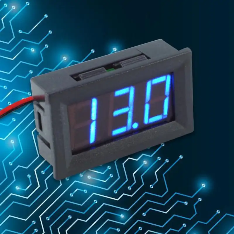 Портативный мини DC 4 5 30 в светодиодный цифровой вольтметр двухпроводный дисплей