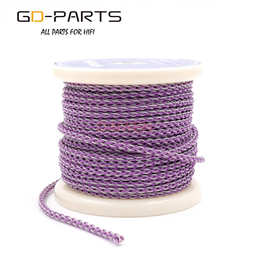8 Cores 6N OFC Headphone Upgrade Cable Line 19 Strands 0 1mm Silver Plated Copper Wire Hifi Audio Earphone MP3 AUX RCA Cable DIY