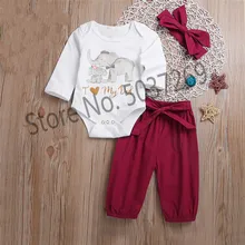 SHEIN Kiddie Cartoon Print Top And Knot Pants With Headband Suit For Toddler Girls Clothes 2019 Cute Long Sleeve Kids Clothes SHEIN Kiddie Cartoon Print Top And Knot Pants With Headband Suit For Toddler Girls Clothes 2019 Cute Long Sleeve Kids Clothes
