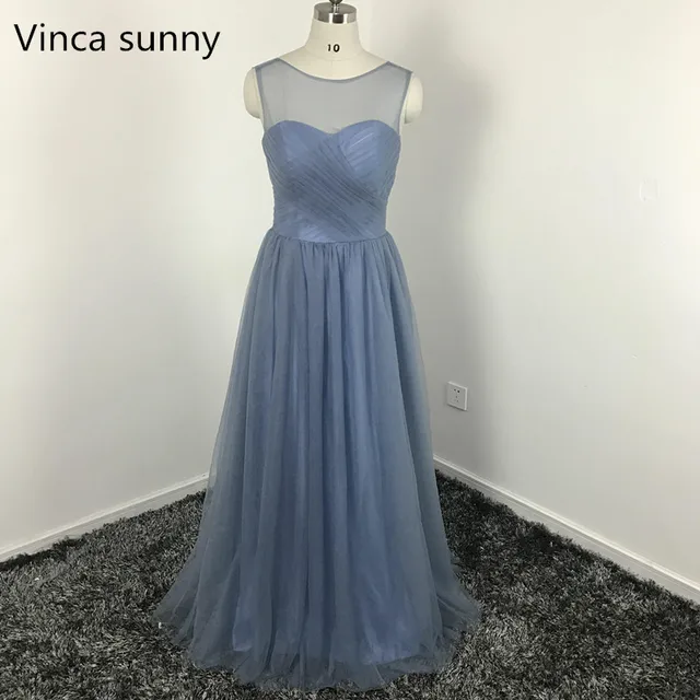 Blue Dress with Tulle