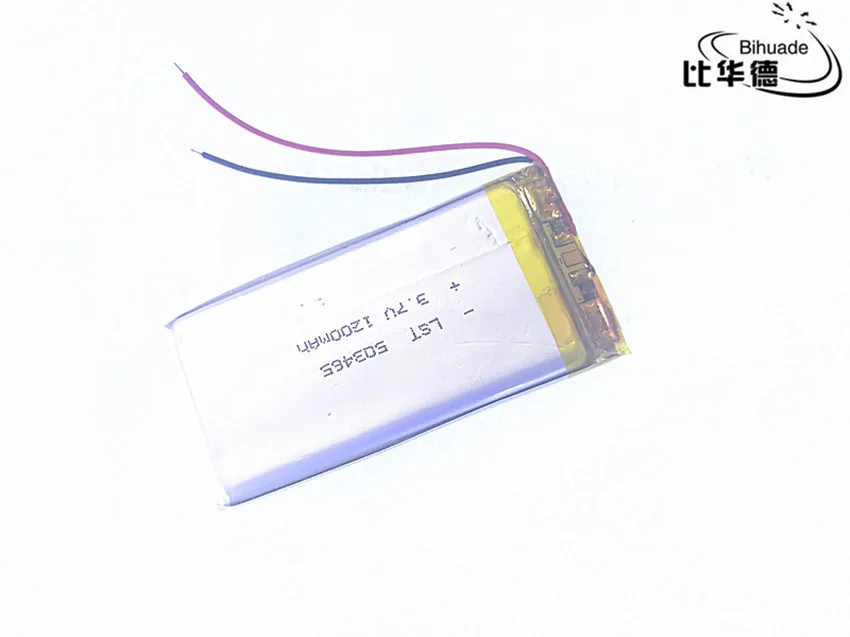 

10pcs 3.7V 1200mAh 503465 Lithium Polymer Li-Po li ion Rechargeable Battery cells For Mp3 MP4 MP5 GPS PSP mobile bluetooth