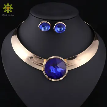 

Women Jewelry Sets Trendy Necklace With Earrings Statement Necklace For Party Wedding Fashion 2020 Direct Selling