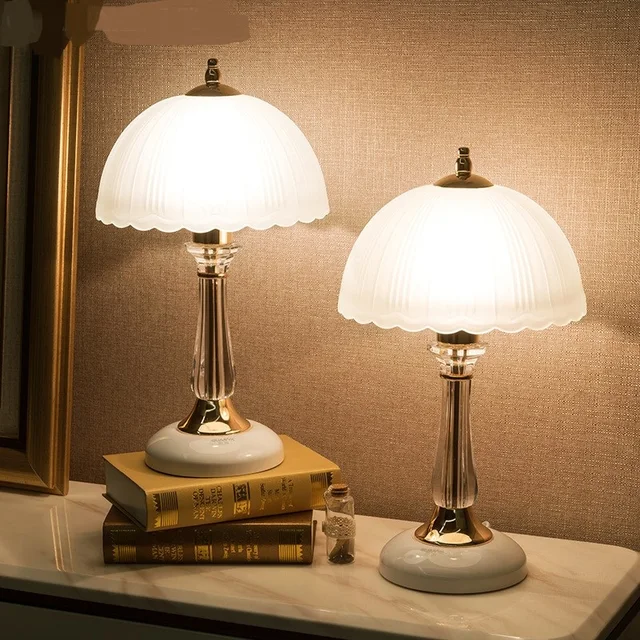 Take a peek at our information site for a lot more with regard to this Crystal White Iron Nostalgic Table Lamps Creative Bedroom Bedside Lamp