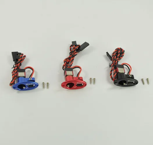 

Miracle Rc Oval Aluminum Alloy Heavy Duty Single Power Switch With Futaba/JR Plug Cable For RC Airplane