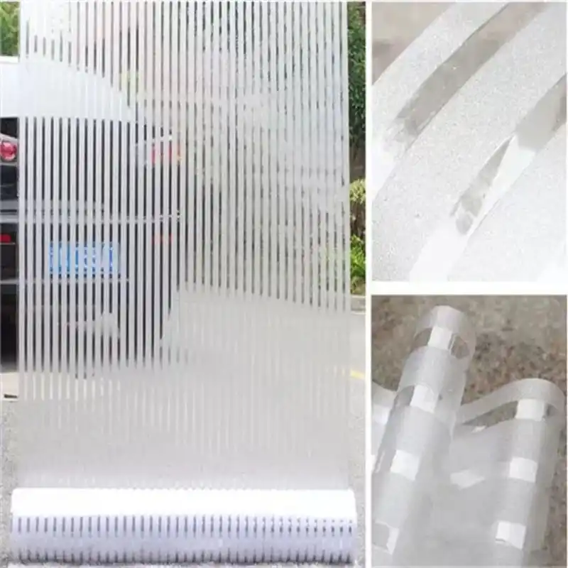 Frosted 3D Window Film Stripe Privacy Static Cling Glass Door Sticker Home Decor