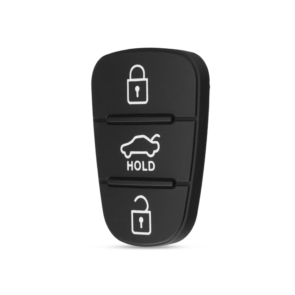 KEYYOU резиновый кнопочный коврик для hyundai l10 l20 l30 Picanto Solaris Rio Sportage Elantra Kia Verna Picanto k2 K5 откидной дистанционный ключ