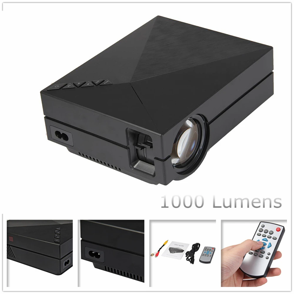 GM60-MINI-F-HRTE-Projektor-800-480-1000-Lumen-F-r-HD-Video-Spiele-TV-Heimkino