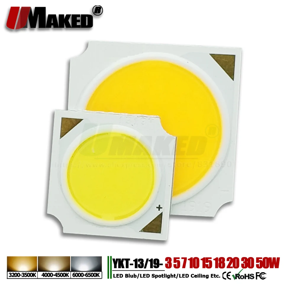 10 шт. удара фишки Epistar 17x34mil 3 5 7 10 12 15 18 20 24 30 40 50 Вт 1313/1919 SMD COB диода мяч светодиодный лампы потолок прожекторы DIY