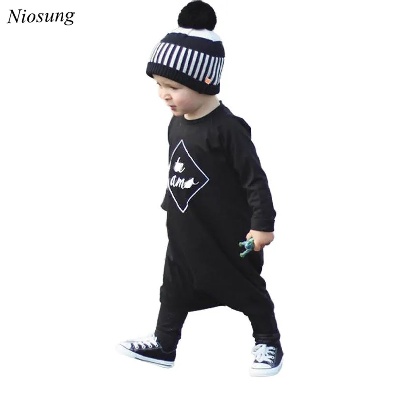 

Niosung Newborn Infant Kids Baby Boy Girl Long Sleeve Cotton Romper Jumpsuit Outfit Clothes Children Set v