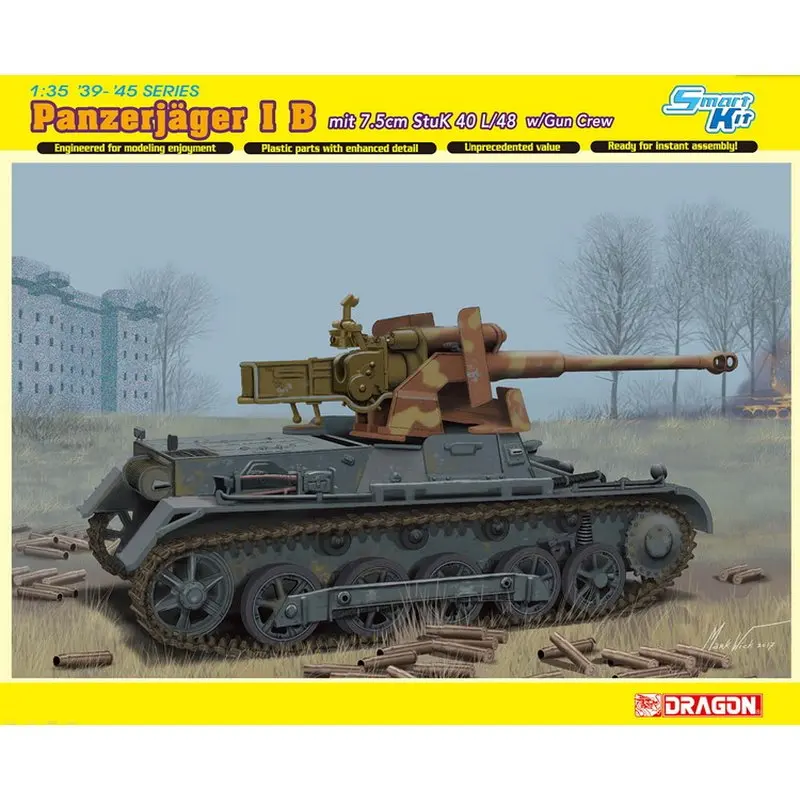 Dragon 1//35 6781 WWII German Panzerjager IB mit 7.5cm StuK 40 L//48 w//Gun Crew