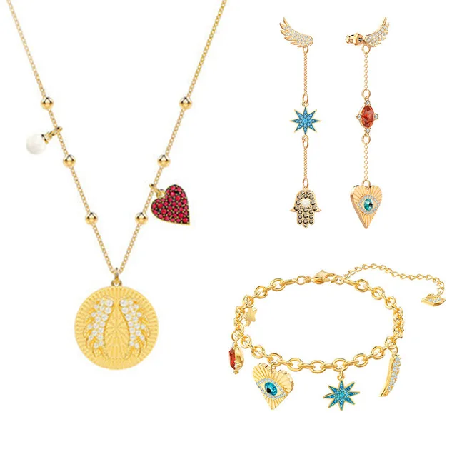 

SIENTO Fashion 100% Sterling Silver Original 1:1 High Quality LUCKY GODDESS Jewelry Sets Women Jewelry Free Mail