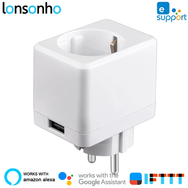 

Lonsonho USB Smart Plug Wifi Smart Socket UK EU KR Plug Outlet Works With Alexa Google Home Mini IFTTT Smart Home Automation