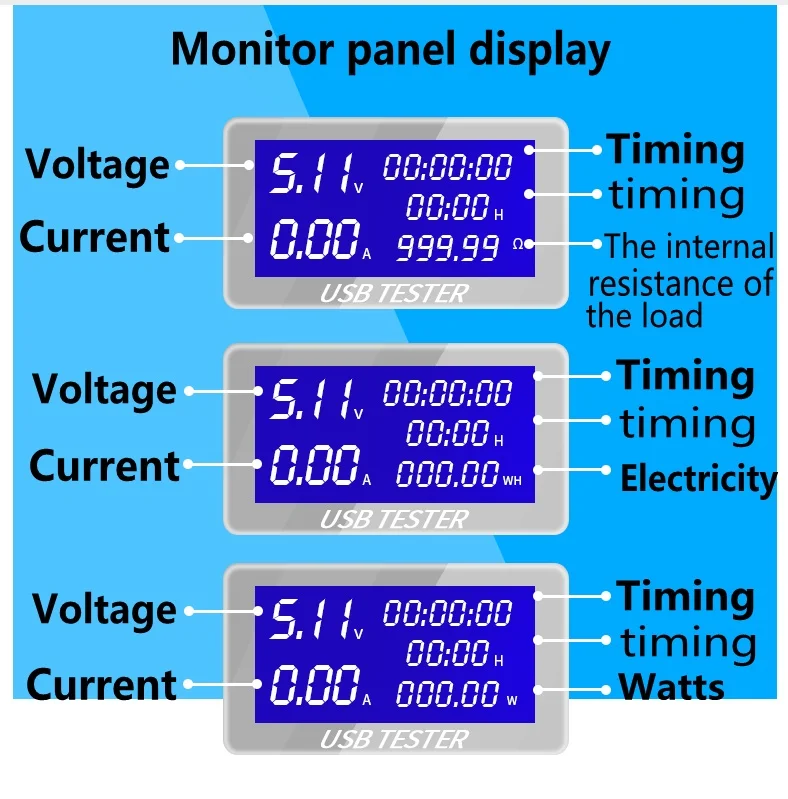 9 En 1 DC USB probador corriente 4-30 V medio de voltaje tiempo amperimetro Monitor Digital corte Indicador de alimentación 9 En 1 DC USB probador corriente 4-30 V medio de voltaje tiempo amperimetro Monitor Digital corte Indicador de alimentación