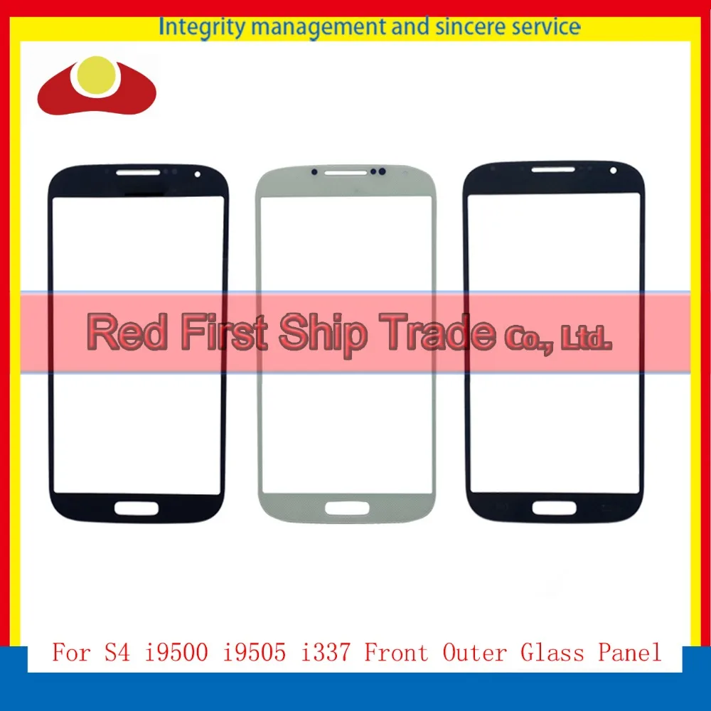 10 шт./лот Замена для Samsung Galaxy S4 i9500 i9505 i337 Передняя Внешний Стекло экрана стекло
