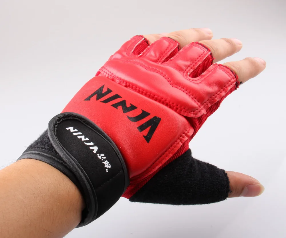 Free Shipping Boxing Gloves/ Extension Wrist Leather Half Fighting