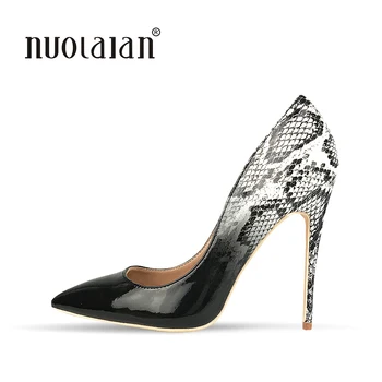 

Shoes Women High Heels Pumps Sexy High Heels 12CM Women Shoes Party Wedding Shoes Pumps Black White Shoes Plus Size 41 42