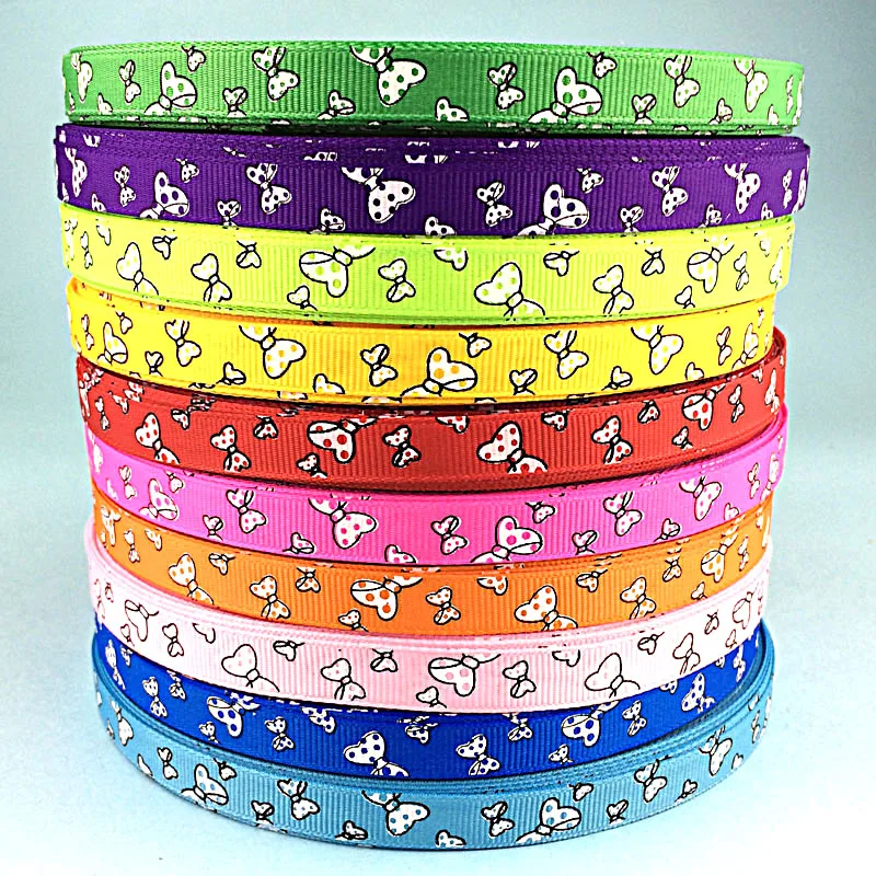 Grosgrain Ribbon 50 yards 3/8''(10mm) printed ribbon Grosgrain ribbon