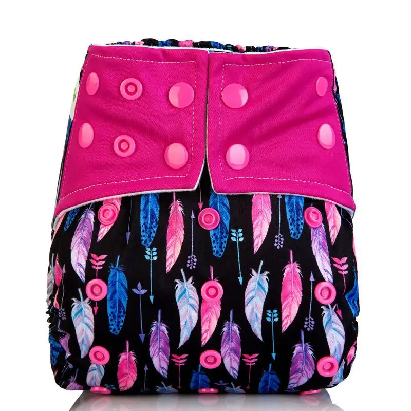 

2017 7 colors Reusable Baby nappy heavy wetter night diaper pocket baby AIO Cloth diapers Cover