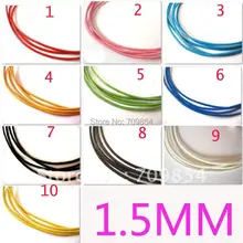 100 meter/package1.5mm реального круглый кожаный шнур ювелирные изделия шнур(вы можете выбрать цвет