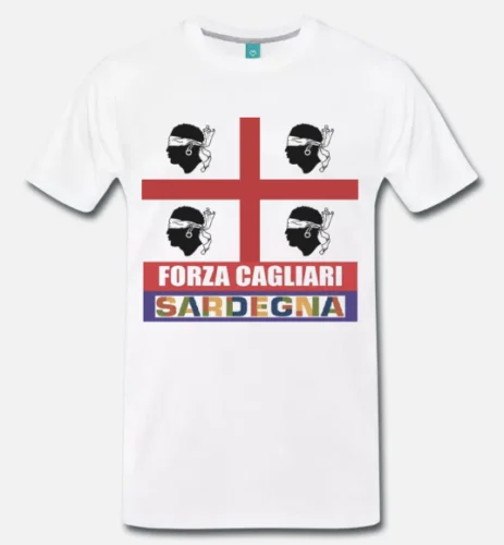 

T-SHIRT ULTRAS CAGLIARI SARDEGNA QUATTRO MORI 4 MORI - 1 S-M-L-XL-2XL-3XL