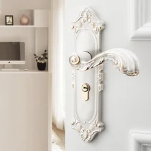 Nuodeli Европейский ретро интерьерный дверной замок домашняя спальня белый немой дверной замок ручка