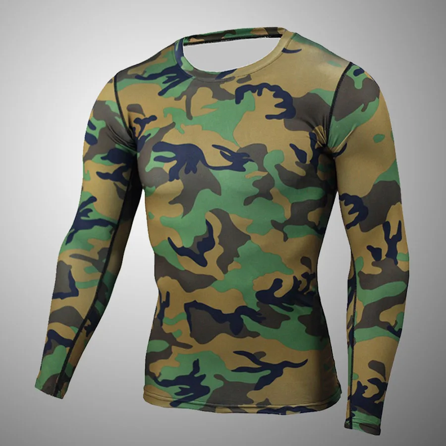 Новинка 2019 года Rash Guard сжатия шестерни спортивные костюмы для мужчин Фитнес футболка с длинными рукавами спортивный костюм колготки для