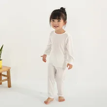 Комплект нижнего белья для малышей, унисекс, дышащее волокно из бамбука, нижнее белье для маленьких мальчиков и девочек, комплект одежды, тонкая верхняя одежда для малышей, штаны