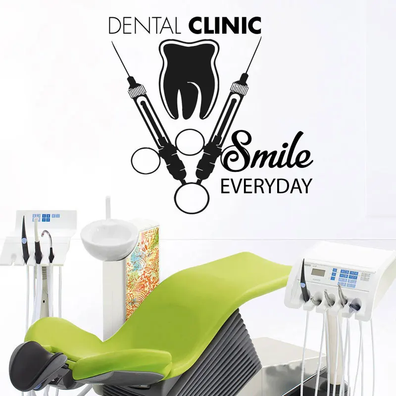 Wall Decals For Dental Clinic Office Tooth Vinyl Sticker Window Glass