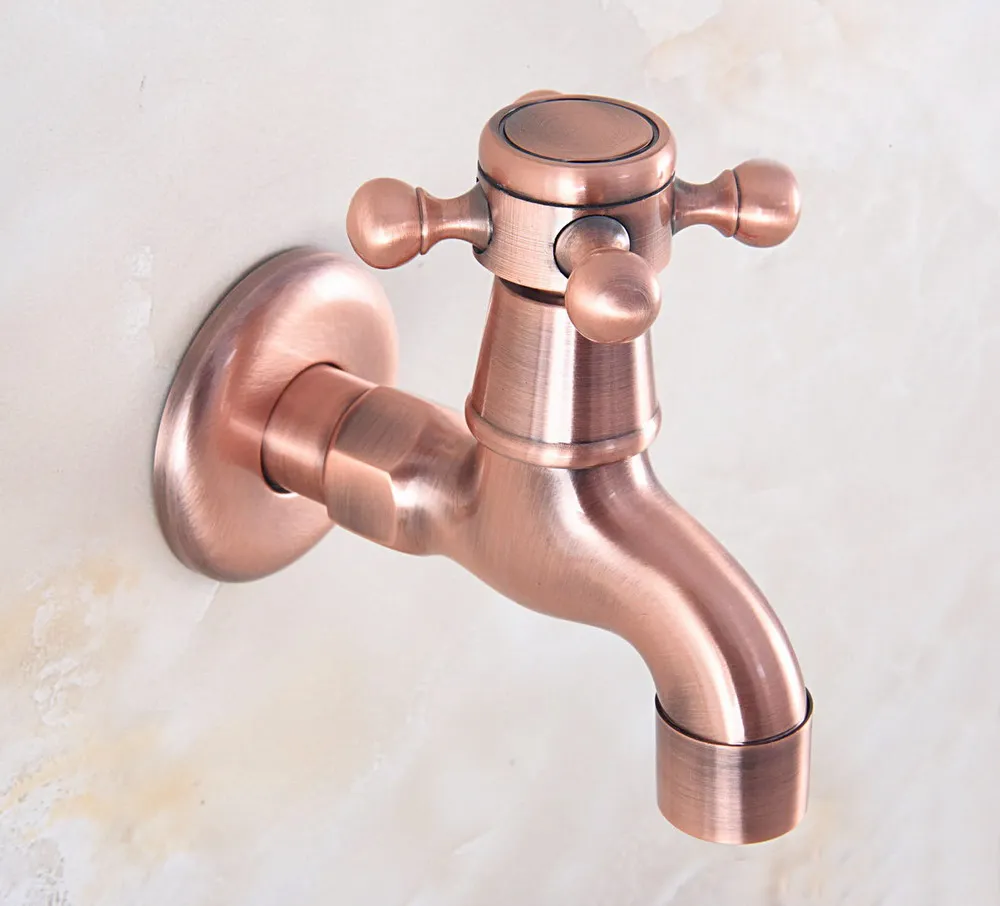 

Antique Red Copper Outdoor Faucet Garden Water Tap / Mop Pool Faucet / Laundry Sink Cold Water Tap Bidcock Faucet Bav330