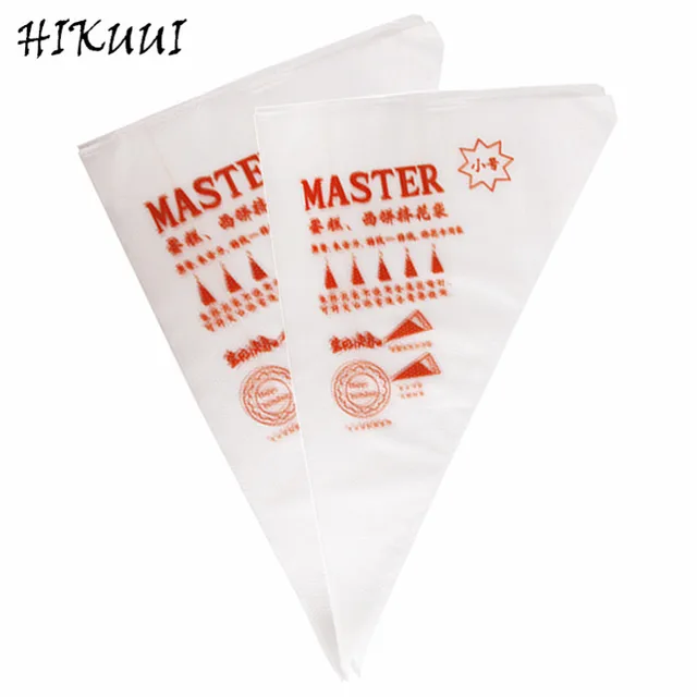 100pcs Disposable Pastry Bag Icing Piping Bags Fondant Cake 100pcs Disposable Pastry Bag Icing Piping Bags Fondant Cake Decorating Tools Plastic 2 Size