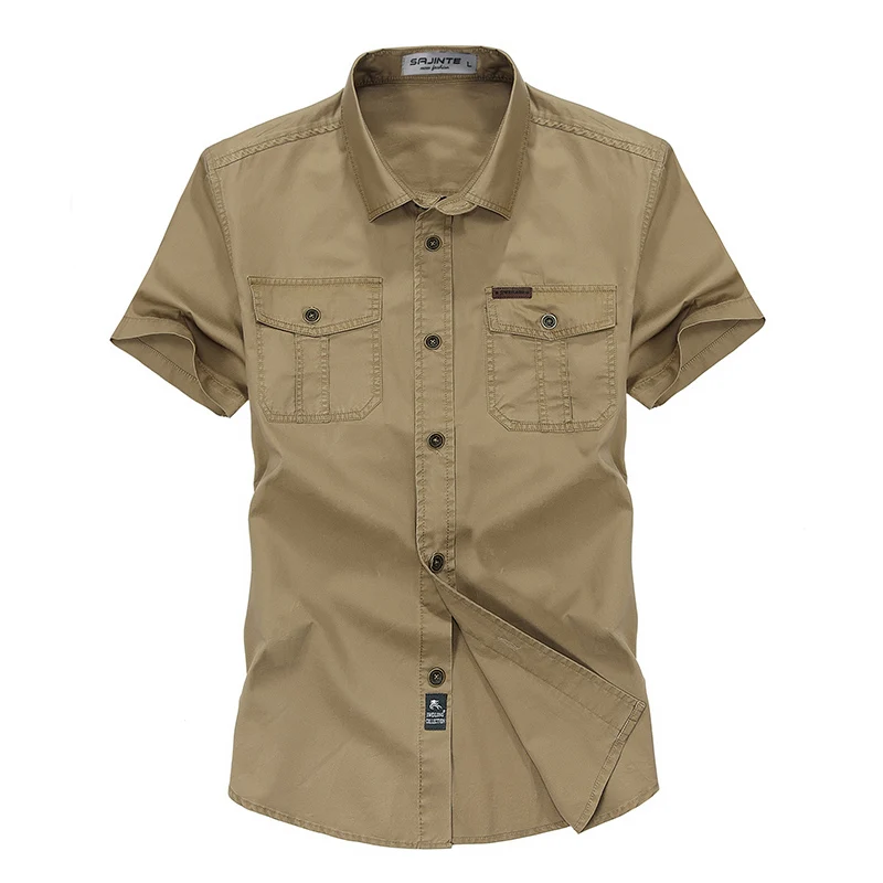 men's solid color short sleeve shirts